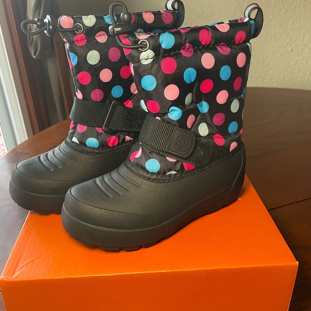 Kids Polka Dot Winter Boots NIB Northside thermal insulated